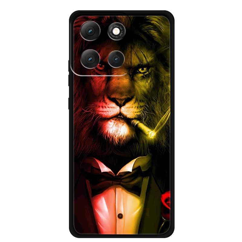 Für Motorola Moto G86 Power 5G Hülle G 86 Power Weiche TPU Silikon Rückseitenabdeckungen Für Moto G86 Power Tiere Bemalt Tiger Löwe Coque