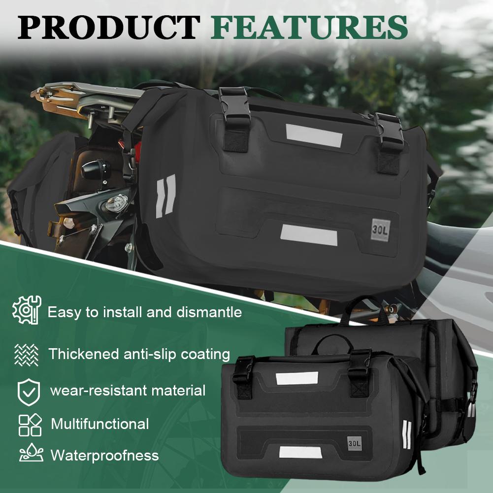 30L Motorcycle Saddle Bag Large Capacity Travel Camel Bag Wear Resist Motorcycle Side Bag Motorcycle Modification Accessories