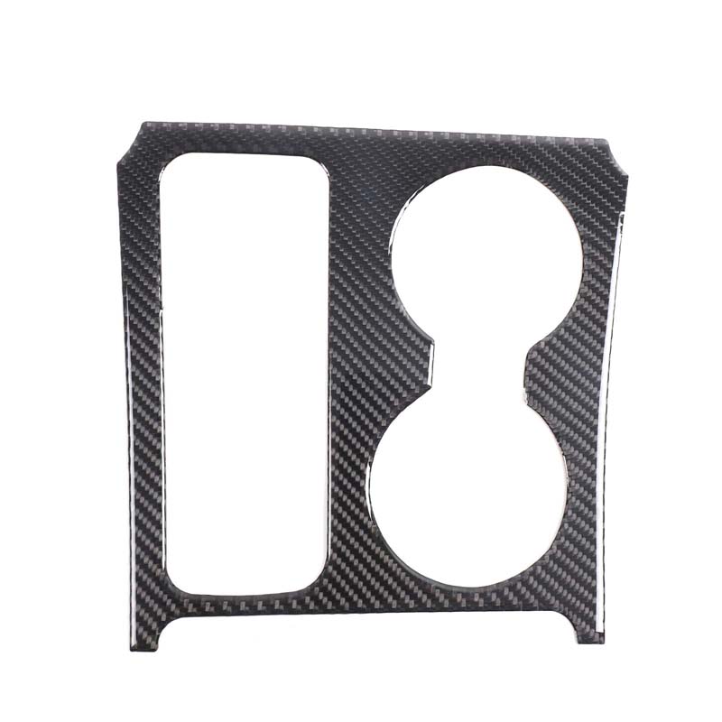 Soft Carbon Fiber Car Center Console Water Cup Panel Frame For Kia Stinger 2019-2023 Trim Sticker Decoration Accessories