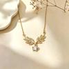 Elegant Cat Pendant Necklace: Fresh Design with Micro-Set Zircons for Women - Light Luxury & High-End Feel; Perfect Clavicle Chain Accessory.