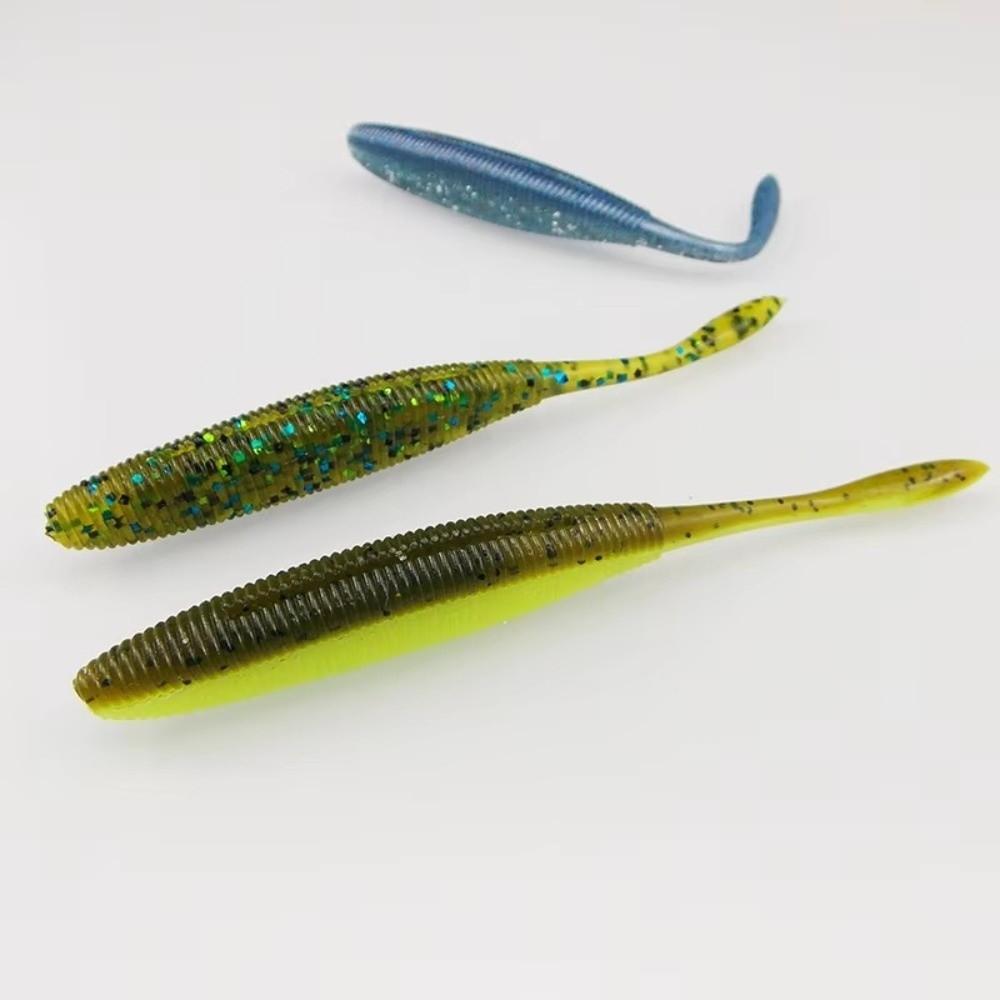 Confezione da 10/18 pezzi Lunghezza 75mm/100mm Esca Morbida Esche da Pesca Esca Morbida Realistica Pesca in Acqua Dolce