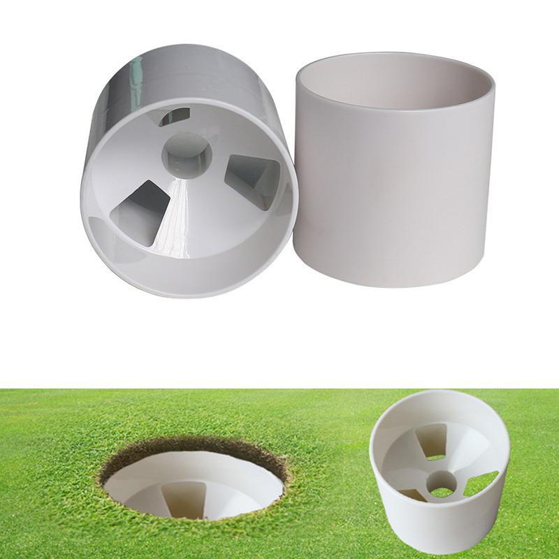 Golfové tréninkové pomůcky Bílá Plastová Golfová jamka Putting Putter Golfová vlajka Hůl Yard Garden Training Backyard Cvičení Putting Tool