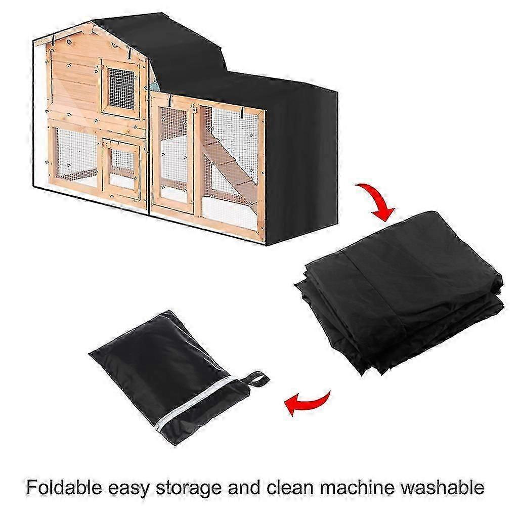 Rabbit Hutch Cover For Double Hutches Waterproof For Bird Cages In Winter