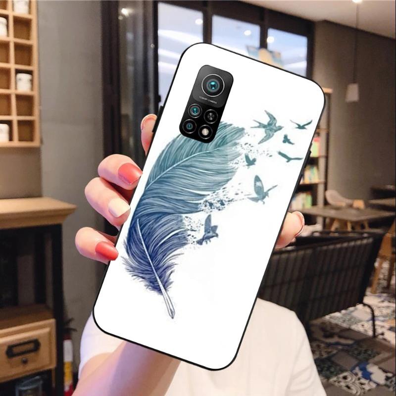 

Чехол для телефона Magic Feather для Xiaomi 12 11T 10 9 Redmi Note 11 10 10S Pro Redmi 9 9A 8, черный чехол для телефона из поликарбоната Redmi 9T