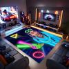 1pc Danny Go Print Area Rug - Soft, Washable Non-Slip Indoor Mat for Office Chairs, Living Room, Home Office Decorative Rug
