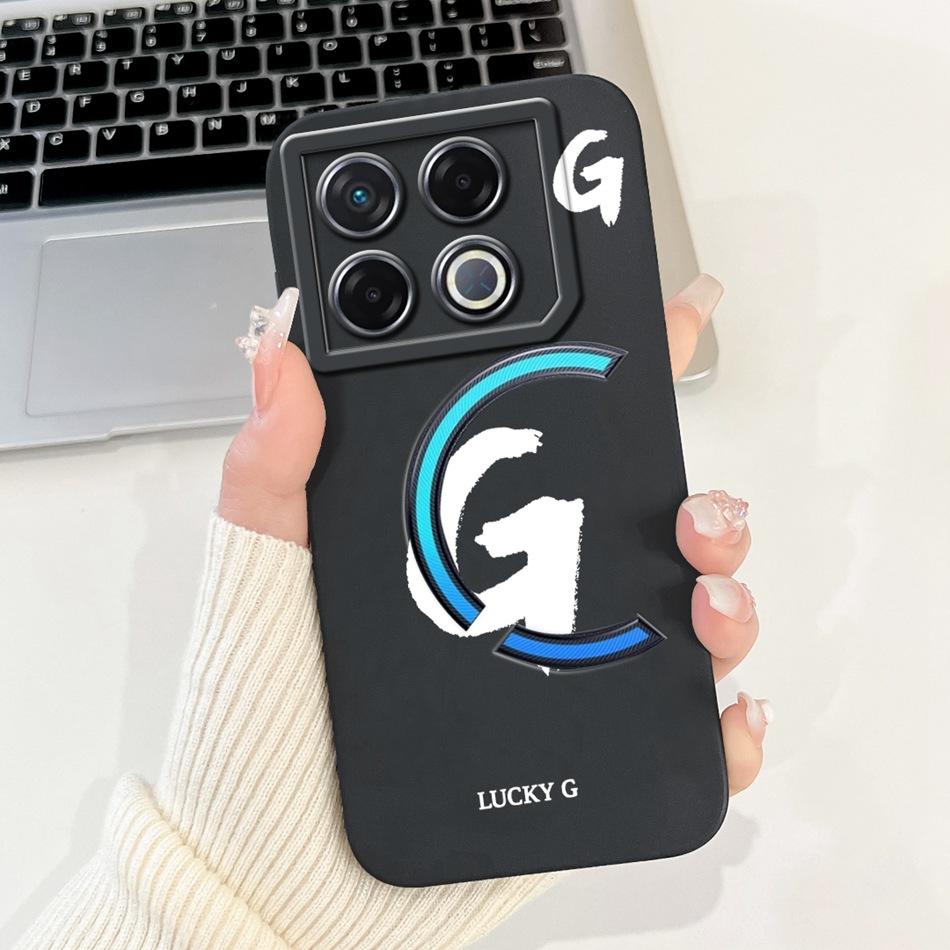 For Infinix GT 20 Pro X6871 Lucky Initial Letter Phone Case For Infinix GT20 Pro 5G Soft Silicone Shockproof Cases