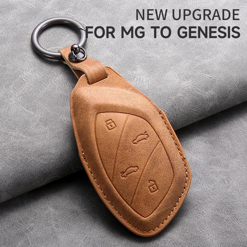 For Mg To Genesis Car Smart Key Case Cover Key Pack Remote Protection Sleeve Buckle Rope Special Auto Accessories Multi Styles