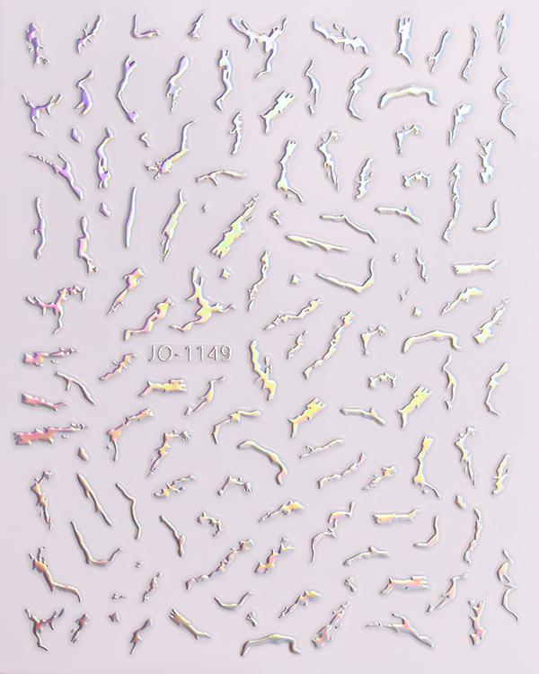 Aurora Style Silver Nail Stickers - Hot-Selling Nail Decals in Stock