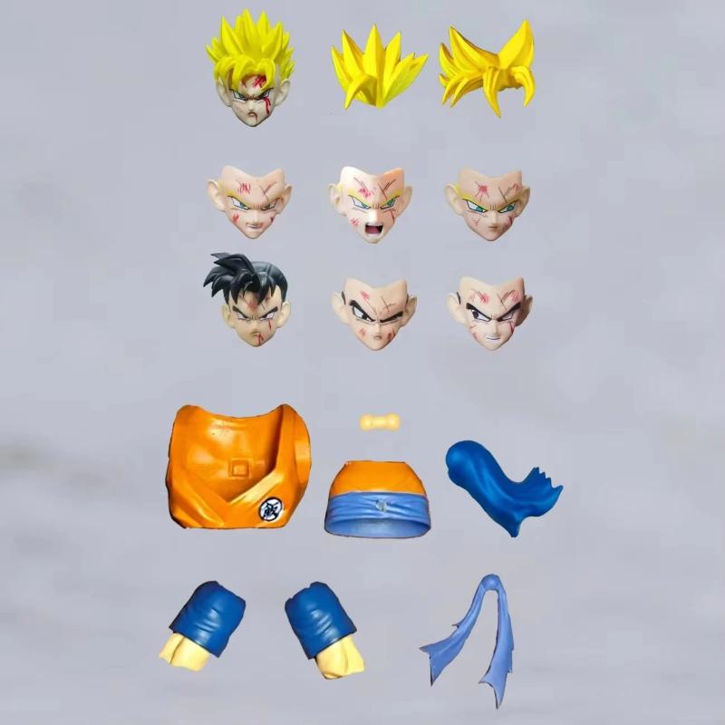 New N&T Nt Shf  Z Future Son Gohan Ssj 3.0 Kong Head Sculpt Accessory Pack Anime Action Figure Upgrade Parts Gifts