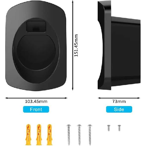 EV Charger Holder, Wall Mount Charging Cable Holder Organizer, Electric Car Charger Cord Holder for J1772 for European Standard