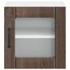 Wall Mounted Glass Cabinet LUCCA 2 Pcs Brown Oak 40 X 31 X 40 Cm