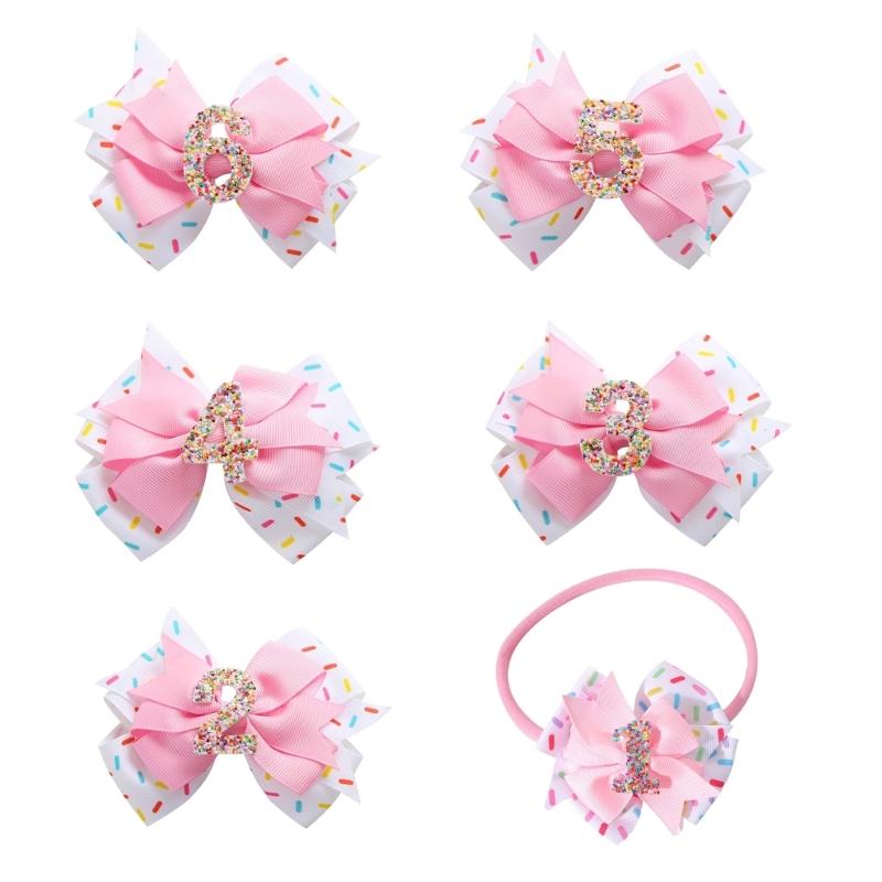 Lovely Bowknot Headband /Hair Clip for Little Girls Aged 1 Year to 6 Years Comfortable Birthday Party Headwear/Hairpin