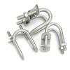 Steel Double U Cross Clamp 20 25 32 40 50 M8 Pipe Clamp Durable Tube Pipe Clip  Pipe Connection
