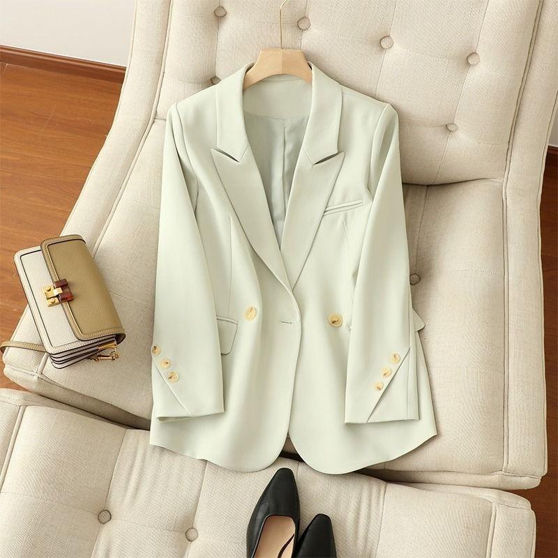 

Blazer women s spring and autumn new high-end casual versatile loose suit top temperament jacket XXL світло-зелений колір