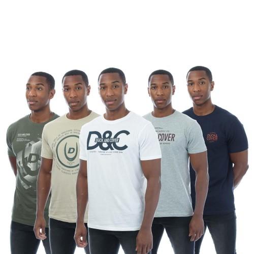 Duck and Cover Mens Cheymore T-Shirt (Pack of 5)