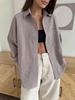 European American Plaid Cotton Women's Loose Fashion Shirt - Autumn/Winter 2024 Trend