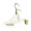 Children's Non-slip Hanger: Plastic Imitation Wood, Black & White, Unpainted Wood Color, No-mark Pants Rack