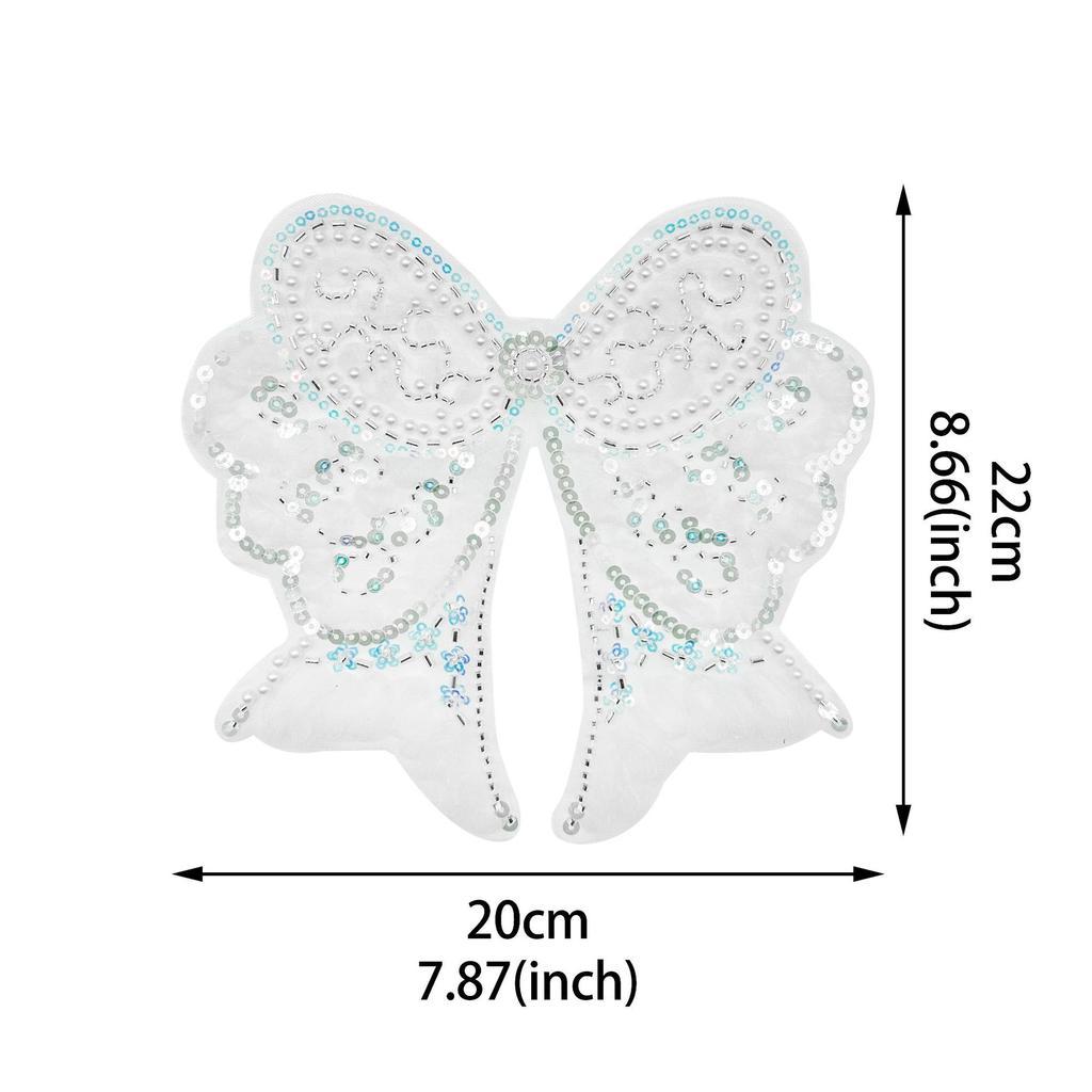 Netz Perlen Pailletten Spitze Schleife Vielseitiger Rock Pullover Stoffaufkleber Dekorative Bekleidungsaccessoires