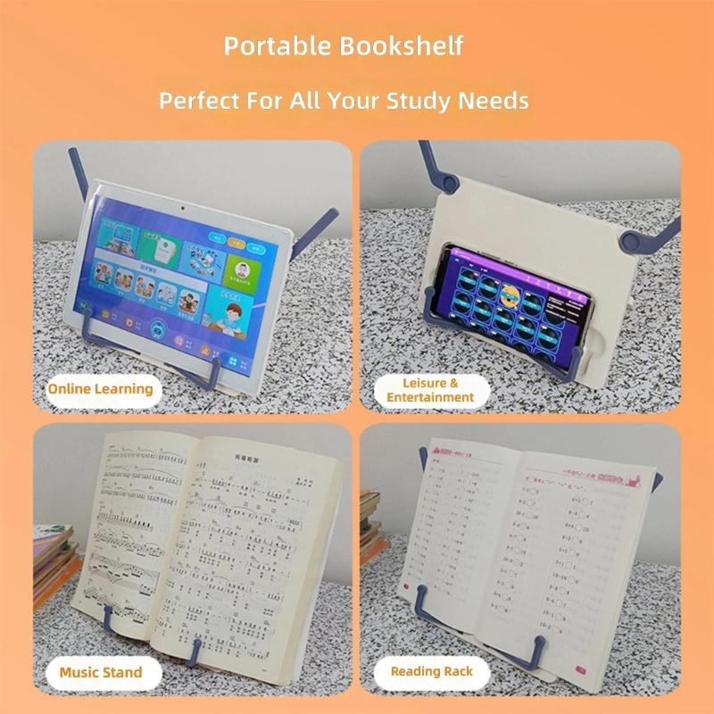 Folding Reading Stand Plastic Music Stand with Page Clip Extendable Adjustable for Student Adult Textbook Music Scores