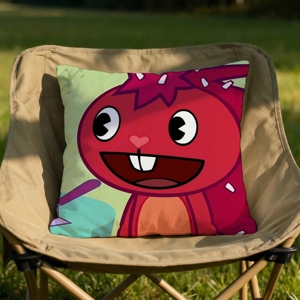 

Nutty Happy Tree Friends Cushion Cover Soft Reversible Durable Pillow Cover MultiScene Use for Home Car Daily Comfort 30X30cm