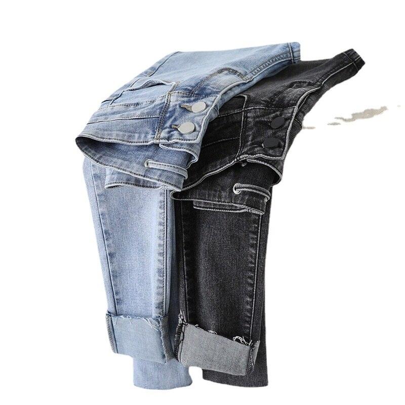 Autumn Winter Women's Jeans New High Waist Thickening Warm Straight Jeans Trousers Korean Style Vintage Streetwear Loose Casual