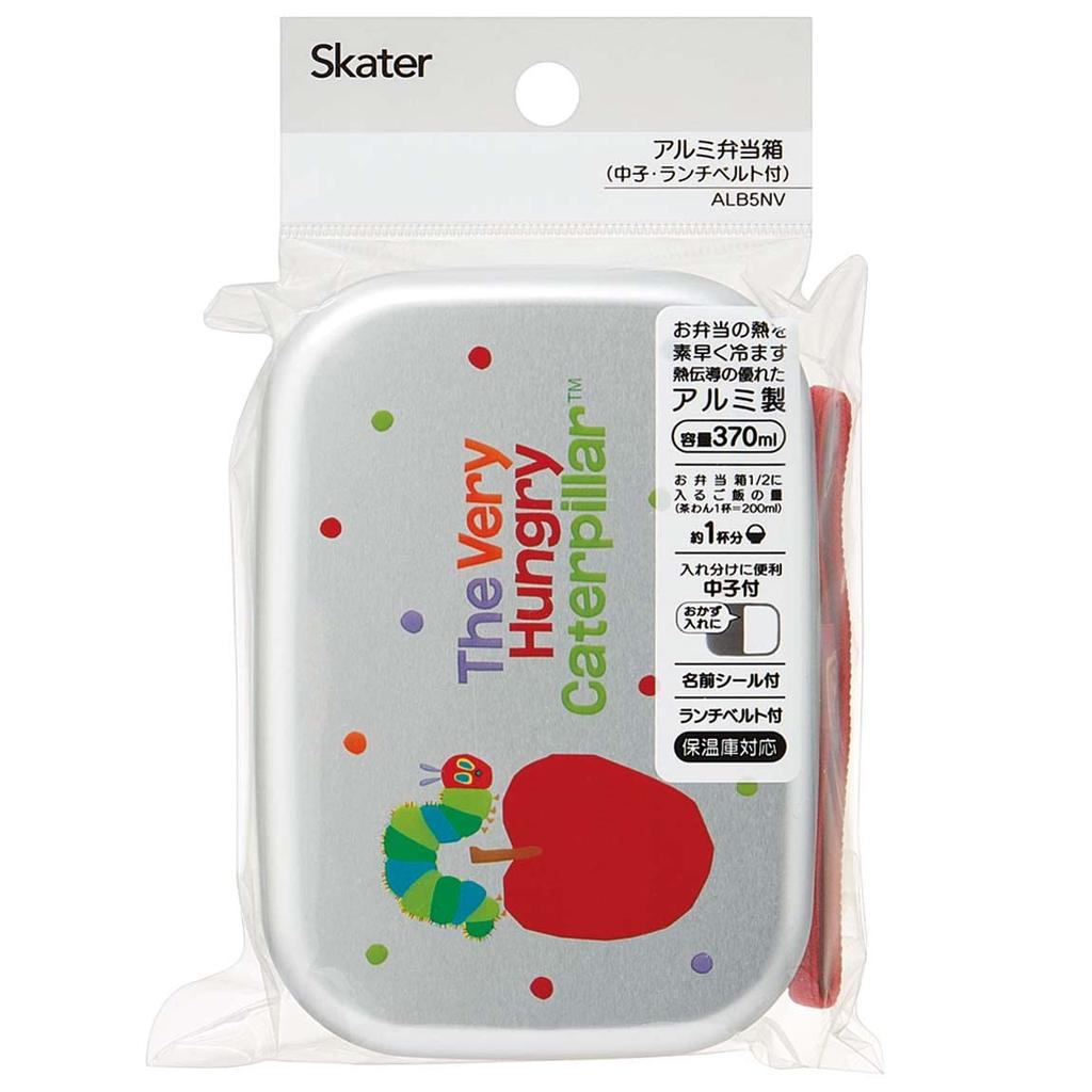 Skater Bento din aluminiu pentru păstrare caldă, cu bandă pentru prânz, fabricat de The Very Hungry Girls ALB5NV Cutie, 370ml, Copii, Compatibil, Inclus, Japonia, Omida,