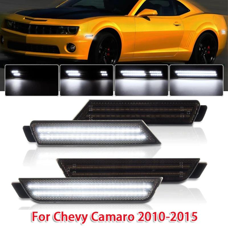 4 Stück geräucherte Linse Auto Front Heck LED Seitenmarkierungsleuchte für Chevy Camaro 2010-2015