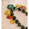 Eetit Stainless Steel Green Acrylic Beads Chain Handmade Jewelry Leaf Flower Heart Drop Charm Necklace 2025 Arrivals Popular