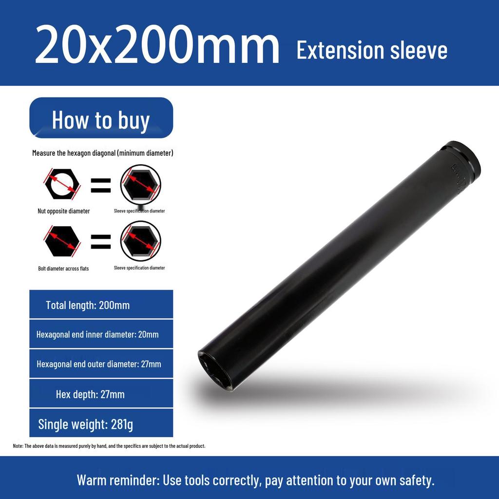 Electric Hex Impact Wrench Socket 1/2, 8-32 for Scaffolders & Carpenters