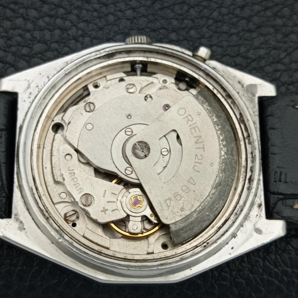 AUTOMATIC 46941 VINTAGE ORIENT CRYSTAL JAPAN MENS ORIGINAL DIAL WATCH a704893-1