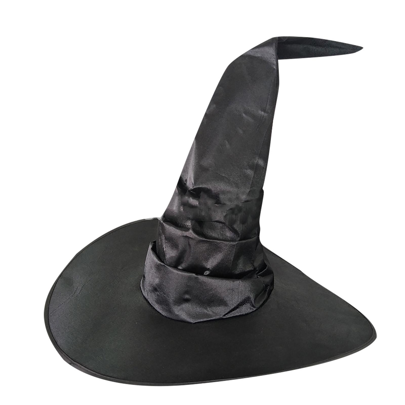 

Fashion Halloween Party Perform Funny Sharp Corner Witch Hat AS SHOWN чёрный