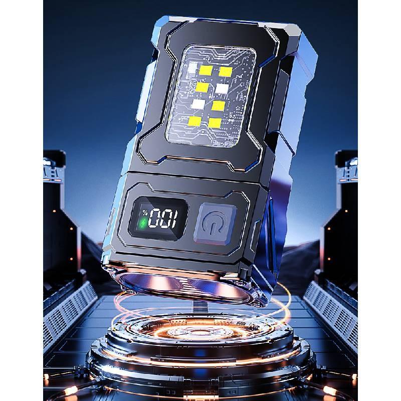 Led Powerful Flashlight Side Cob Lamp Rotation Portable Warning Outdoor Light