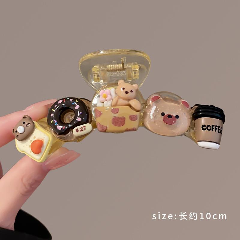 Trendy Fashion Elegant Plush Grab Clip Women's Large Hair Volume High-Level Sense Clip Hairpin Autumn and Winter Back Head Shark Clip Hairpin Headwear