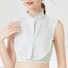 Lace Ruffle Faux Collar Decorative Collar for Dress Suit Removable False Collar Universal Shawl Elegant Sweater Collar