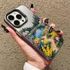 Bergwald Blumenmeer Landschaft Laser Handyhülle Für iPhone 13 12 Mini Pro Max 17 16 Pro Max 15 11 14 Pro Max Plus Rückseite