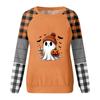 Women's Halloween Print Long Sleeve T-Shirt Round Neck Casual Top