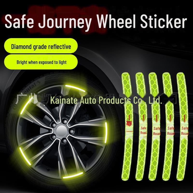 Reflective Wheel Hub Stickers: Luminous, Personalized Motorcycle and Car Decoration