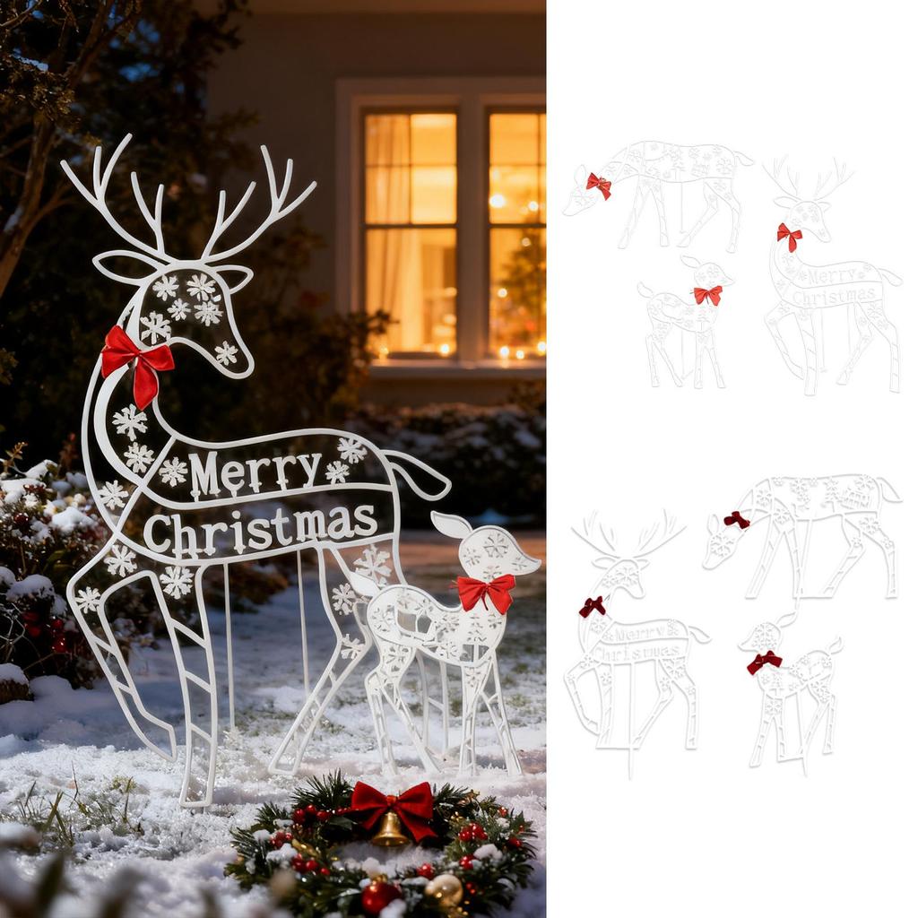 Christmas Reindeer Outdoor Decor Porch Seasonal Decor Holiday Garden Decoration For Homeowners Party Planners Neighborhood Front