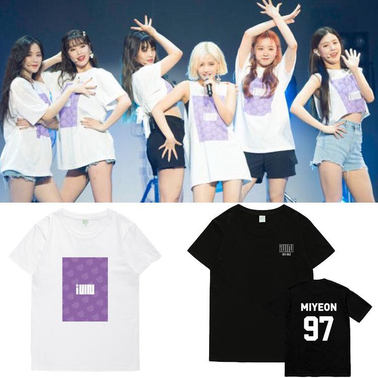 GIDLE Same T Shirt Fans NEVERLAND Tops Women Unisex Summer Short Sleeve Kpop I NEVER DIE MIYEON MINNIE SOYEON YUQI SHUHUA TShirt