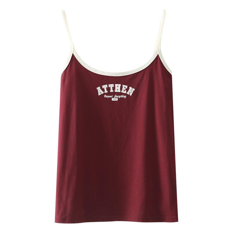 

Прохладный лед Фарфор Хлопок Подгибка Буквы 100.00кг Маленький строп Wine Red 4XL