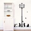 Quality Home Decor Wallpaper Pvc Wall Stickers With Cartoon Animal Butterfly And Cat Design**