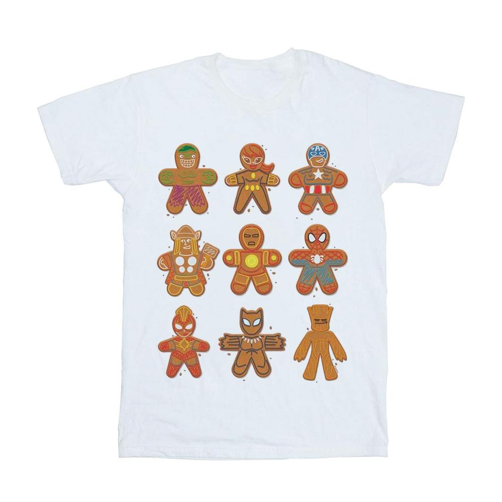 Marvel Mens Avengers Christmas Gingerbread T-Shirt