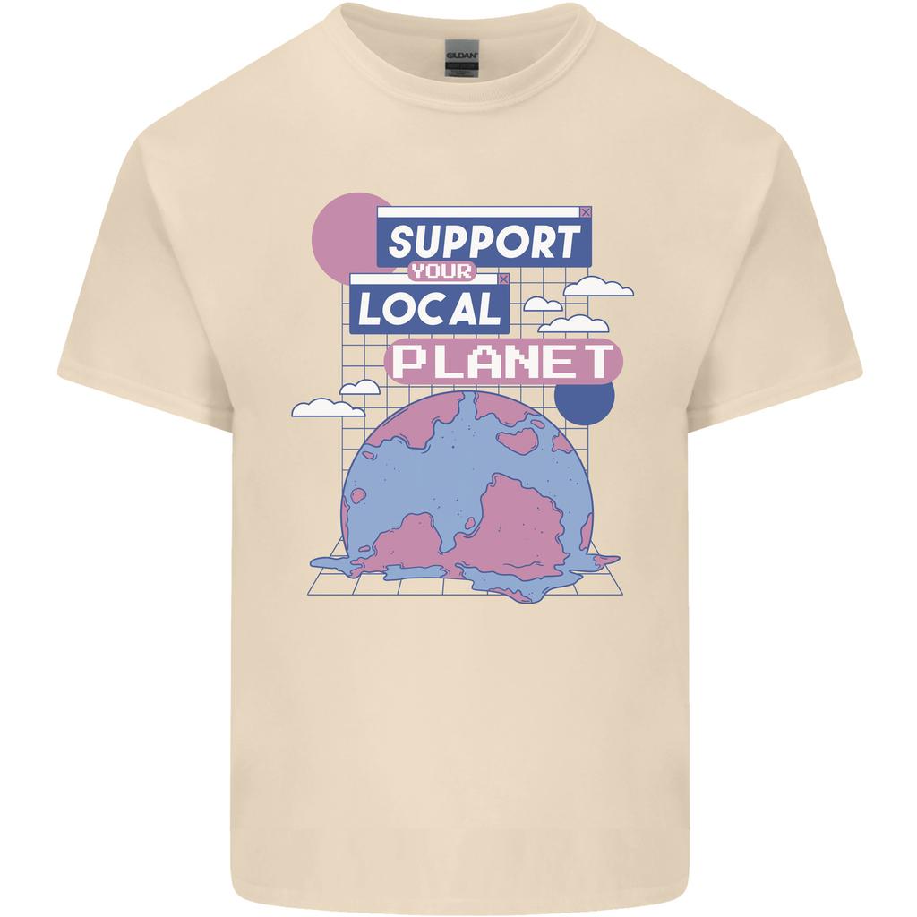 Climate Change Support Your Local Planet Unisexs Light Cotton TShirt