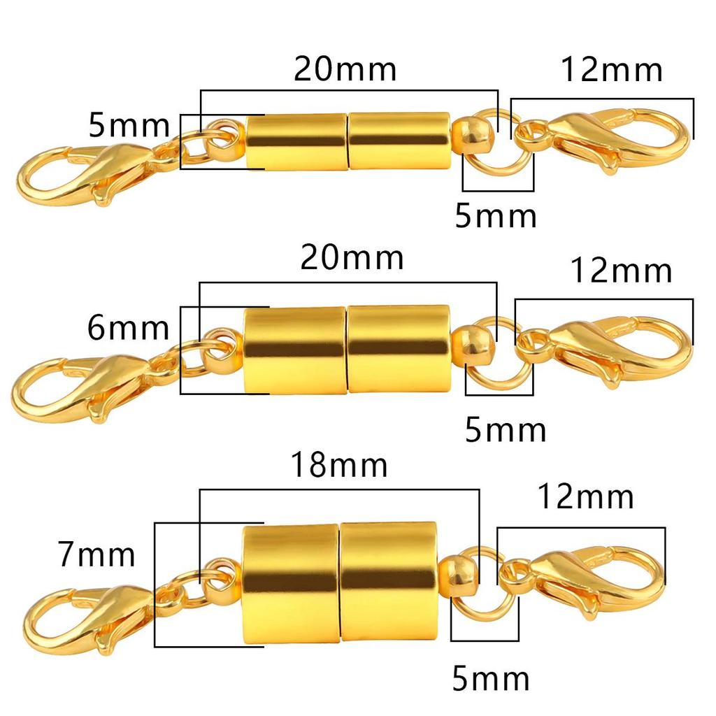 2/5 Stück Verschlüsse, Zubehör, magnetischer Hummer für Halskette, Armband, Hummerkugelhaken