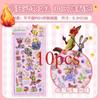 Non-Toxic @@10Pcs Hot Zootopia Cartoon 3D Crystal Relief Stickers Cute Judy Hopps And Nick Wilde Decorative Sticker Reward Stickers Gift