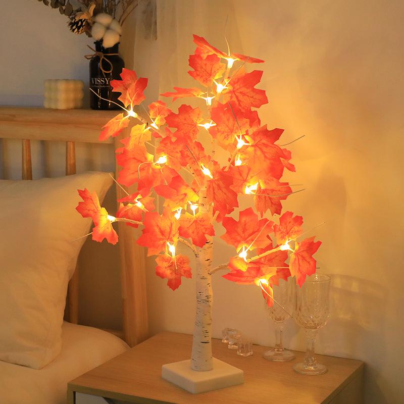 Best-Selling LED Maple Leaf Tree Light: Thanksgiving Table and Room Decor