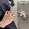 Smiley Adjustable Open Ring for Women - Trendy Niche Design, Perfect for Index Finger.