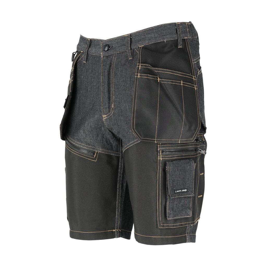 Black Denim Shorts with Reinforcement, "2Xl", Ce, Lahti