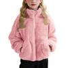 Children's Fashion Fleece-Lined Boys' & Girls' Autumn/Winter Lightweight Warm Solid-Color Coat