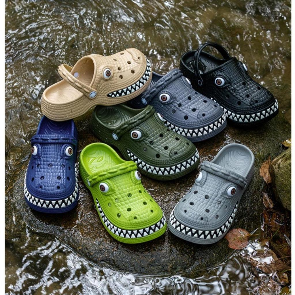 Outdoor, Men's, Breathable, Cartoon Crocodile, Lightweight, Breathable Shoes, Soft, Comfortable, Suitable for Couples To Wear